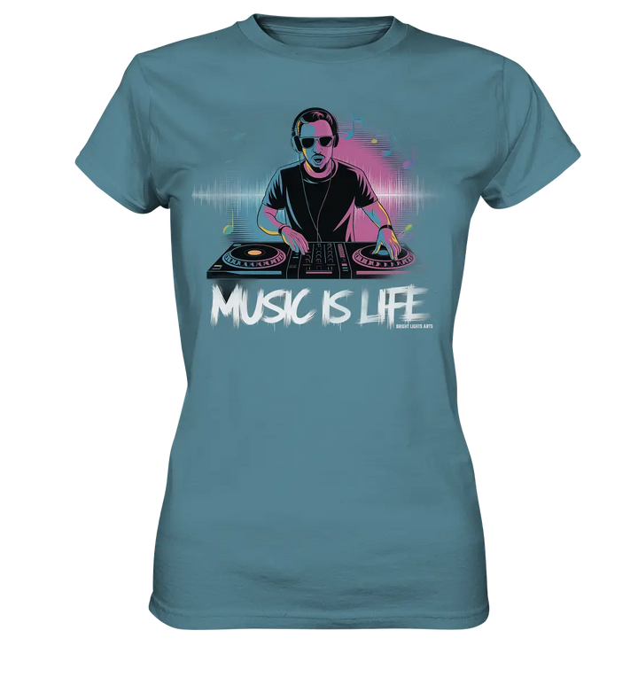 Music is Life - Lebende Energie der Musik - Ladies Premium Shirt Bright Lights Arts
