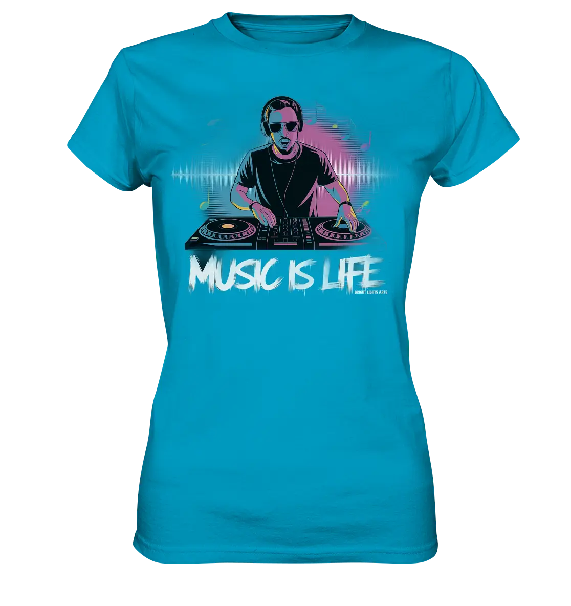 Music is Life - Lebende Energie der Musik - Ladies Premium Shirt Bright Lights Arts