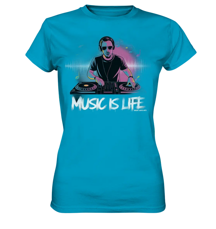 Music is Life - Lebende Energie der Musik - Ladies Premium Shirt Bright Lights Arts