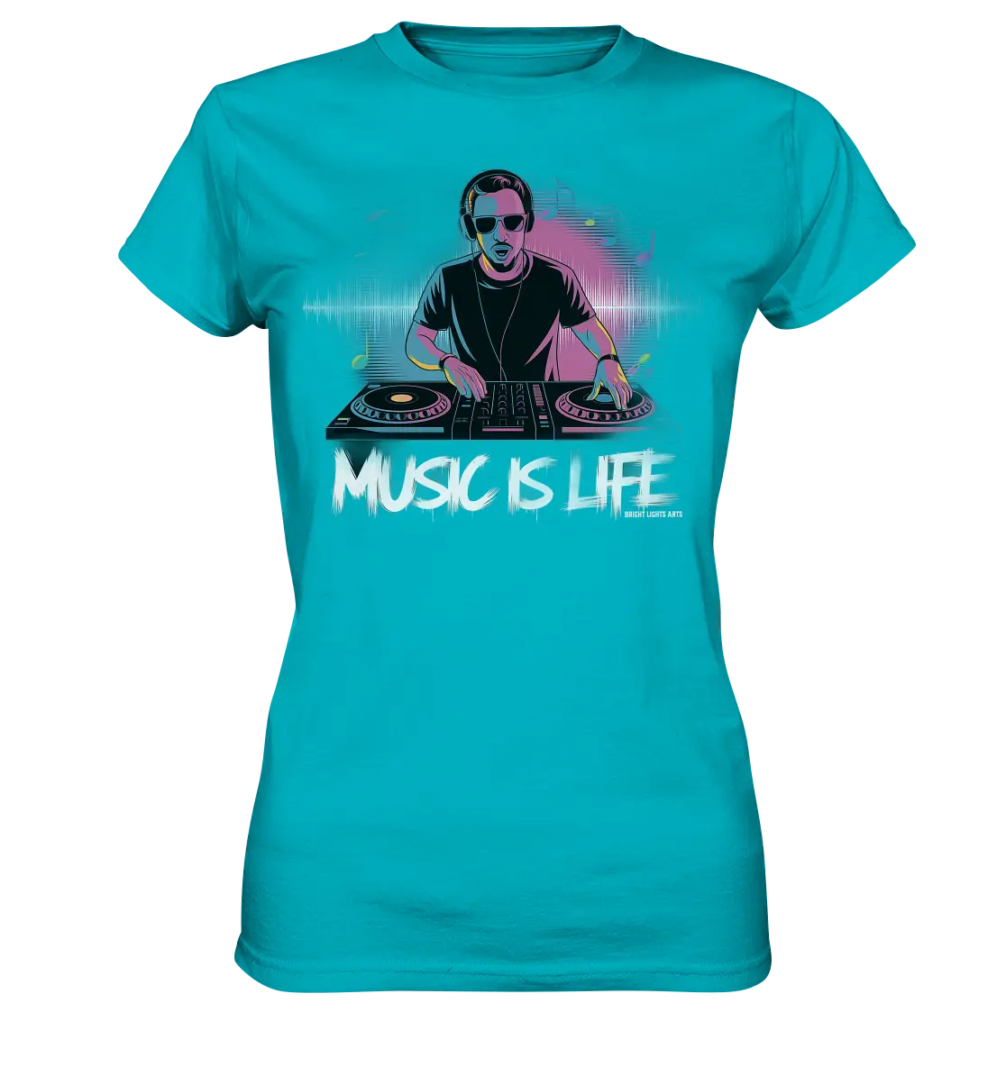 Music is Life - Lebende Energie der Musik - Ladies Premium Shirt Bright Lights Arts