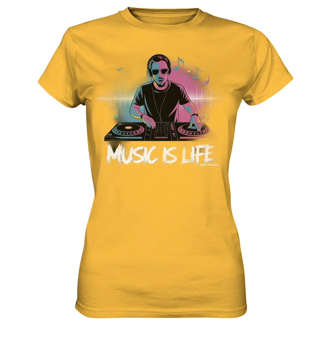 Music is Life - Lebende Energie der Musik - Ladies Premium Shirt Bright Lights Arts