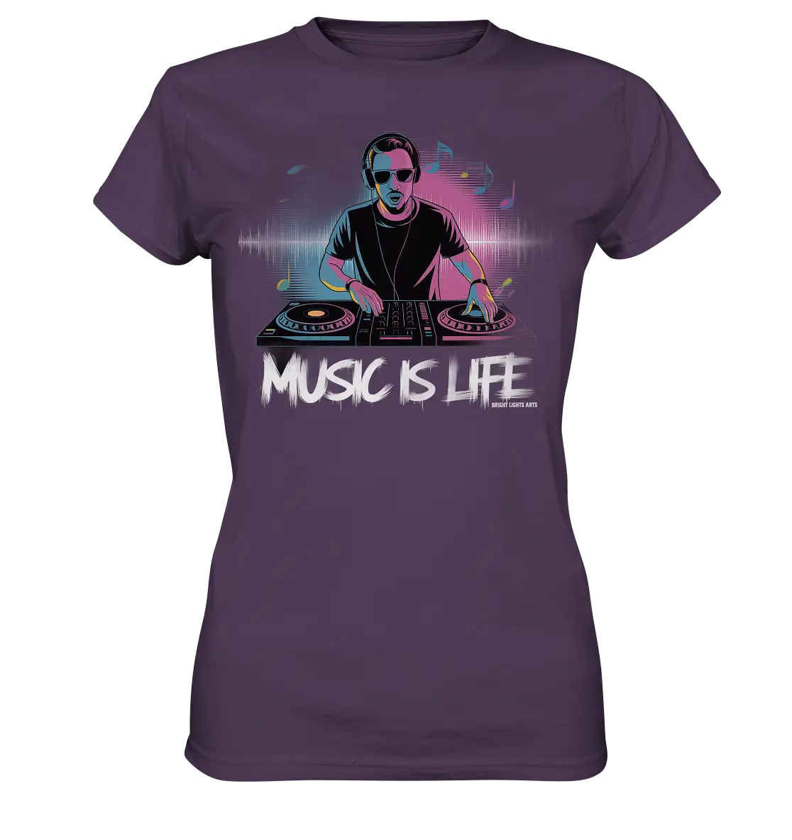 Music is Life - Lebende Energie der Musik - Ladies Premium Shirt Bright Lights Arts