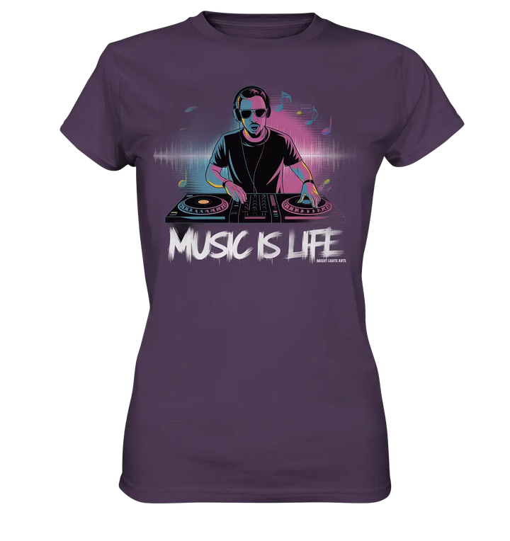 Music is Life - Lebende Energie der Musik - Ladies Premium Shirt Bright Lights Arts