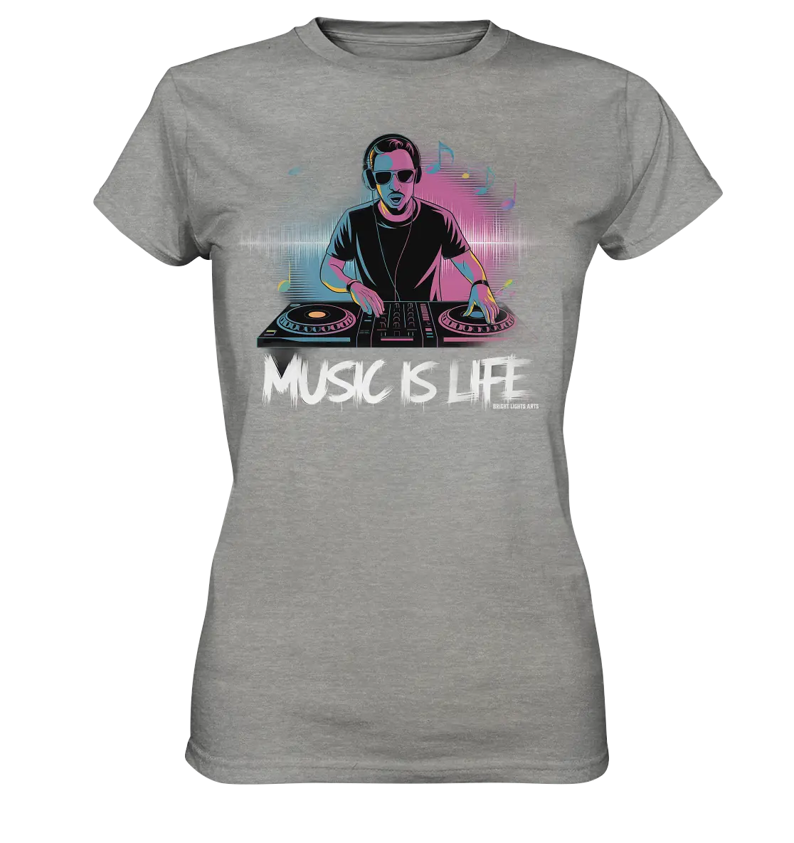 Music is Life - Lebende Energie der Musik - Ladies Premium Shirt Bright Lights Arts