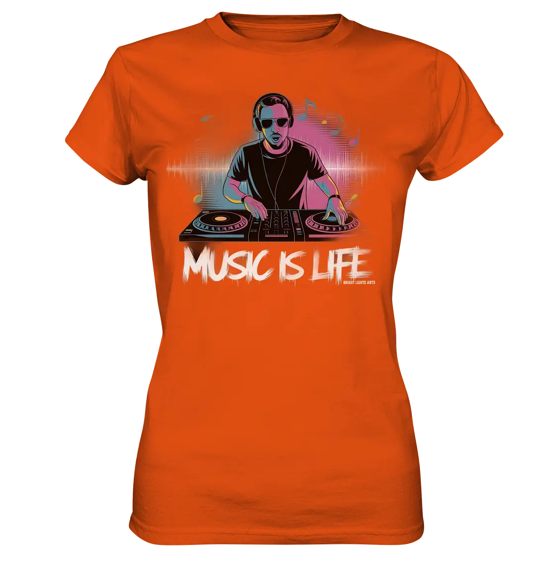 Music is Life - Lebende Energie der Musik - Ladies Premium Shirt Bright Lights Arts
