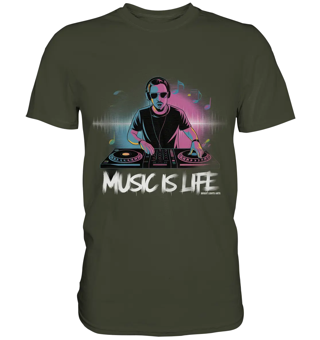 Music is Life - Lebende Energie der Musik - Premium Shirt Bright Lights Arts