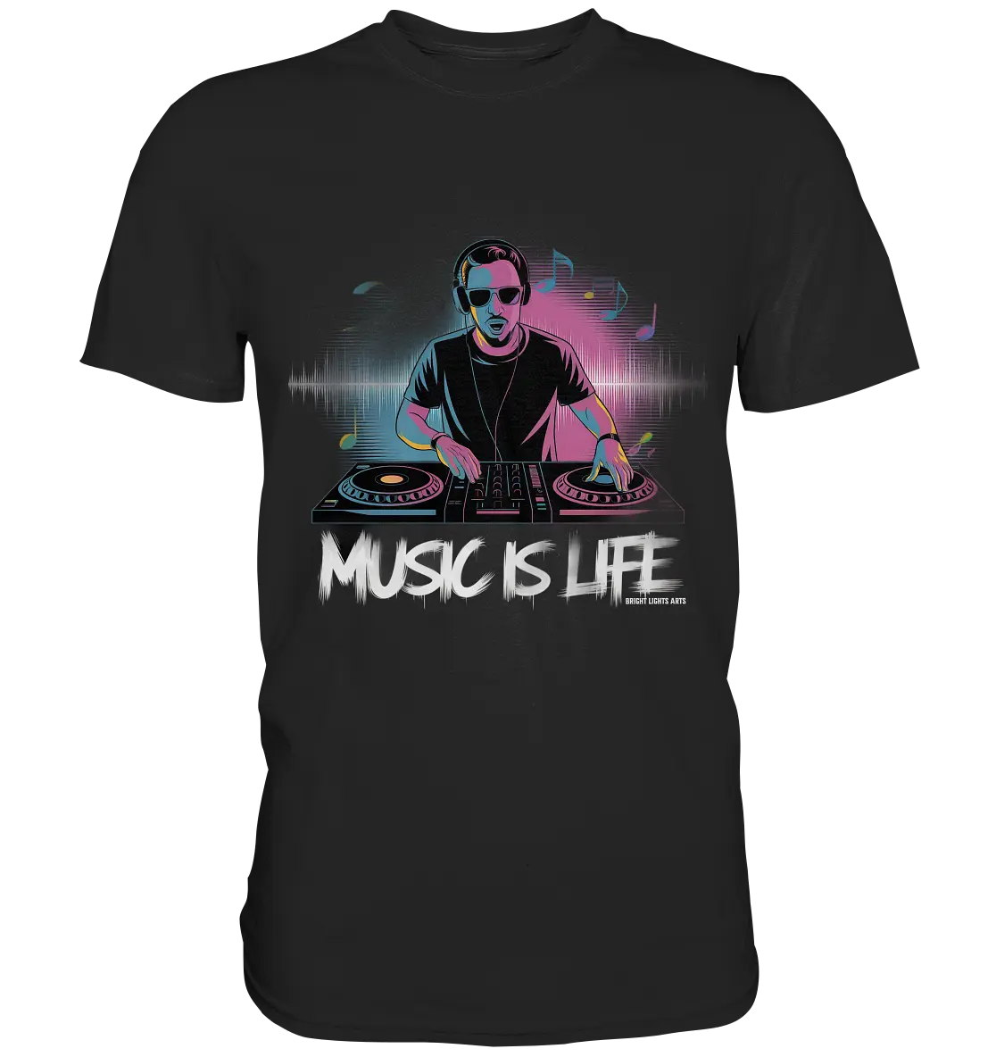 Music is Life - Lebende Energie der Musik - Premium Shirt Bright Lights Arts