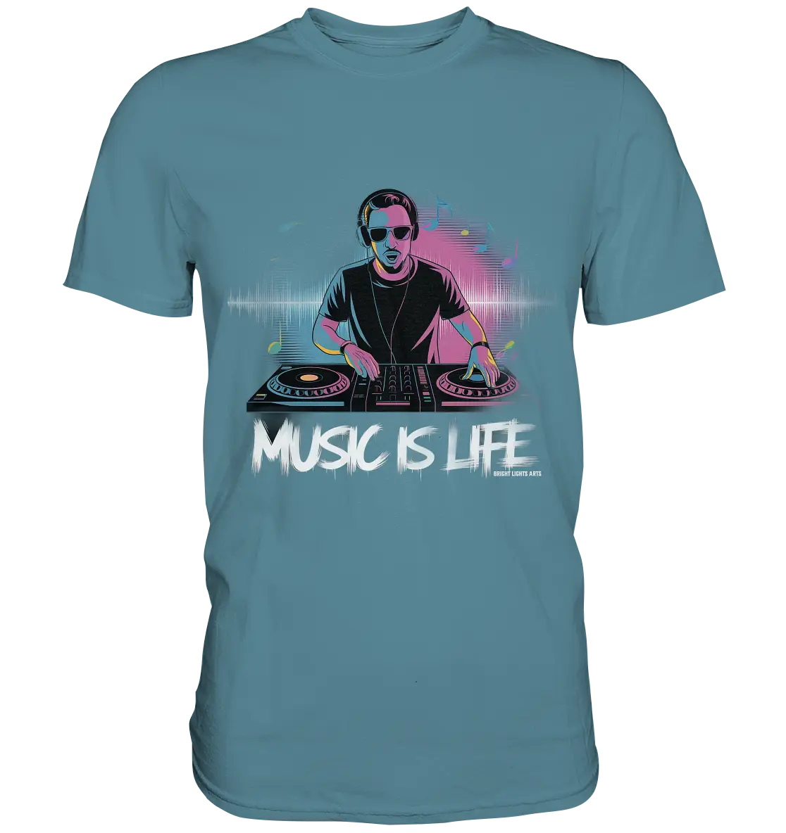 Music is Life - Lebende Energie der Musik - Premium Shirt Bright Lights Arts