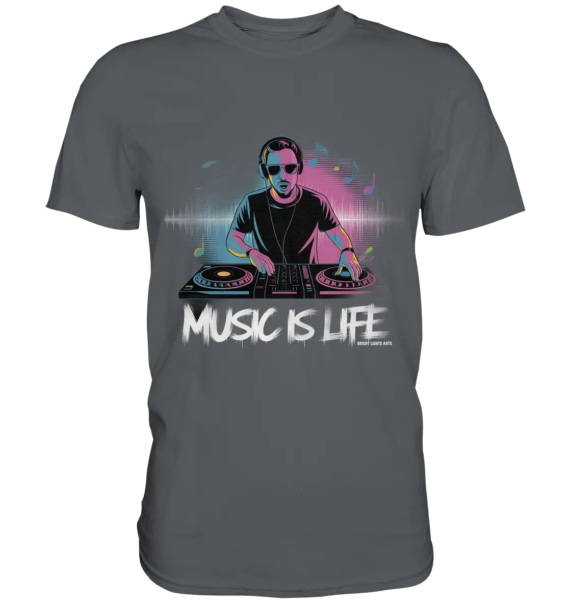 Music is Life - Lebende Energie der Musik - Premium Shirt Bright Lights Arts