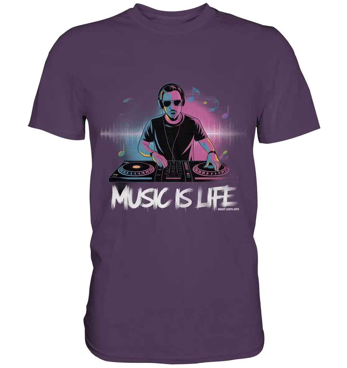 Music is Life - Lebende Energie der Musik - Premium Shirt Bright Lights Arts