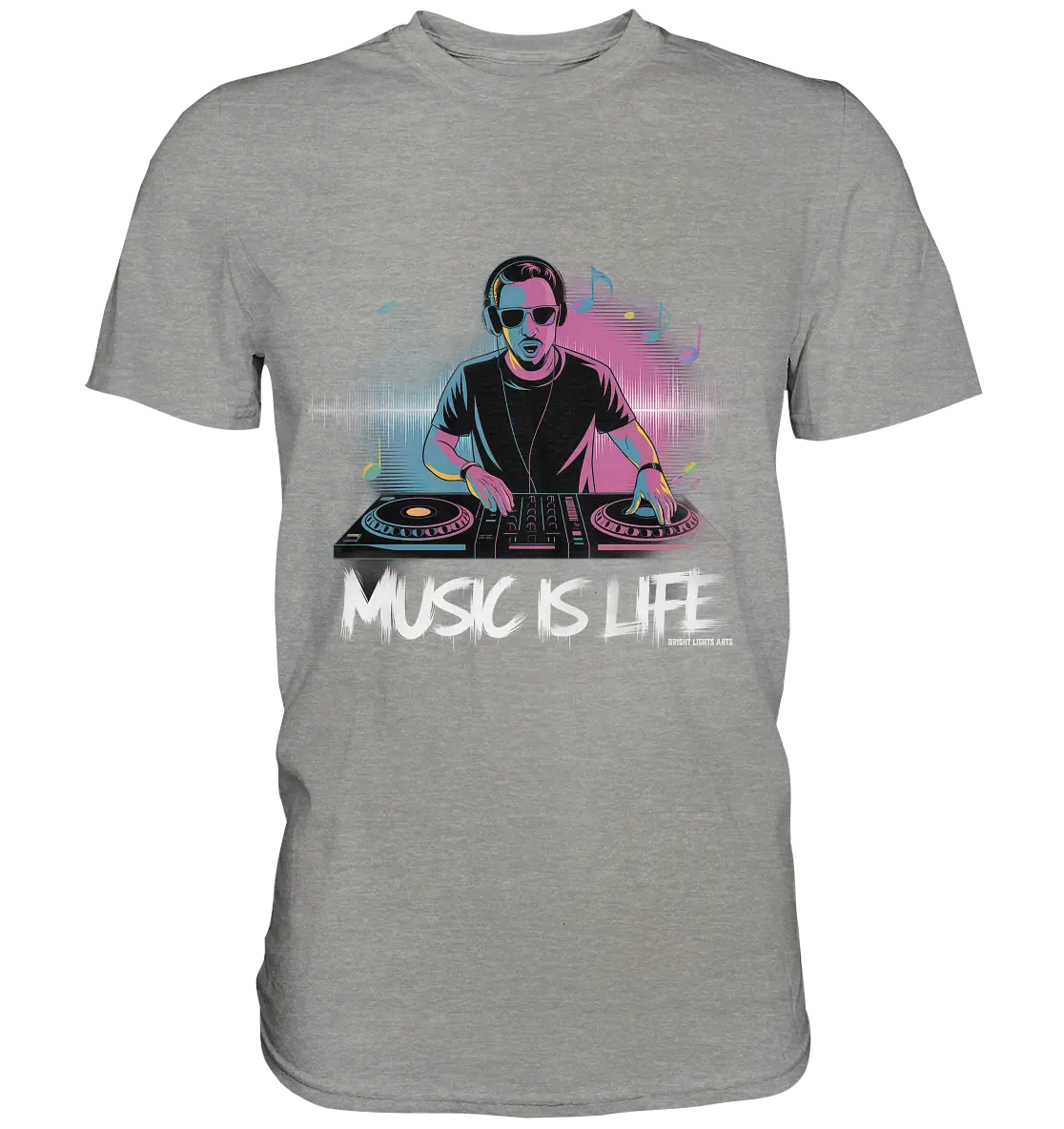 Music is Life - Lebende Energie der Musik - Premium Shirt Bright Lights Arts