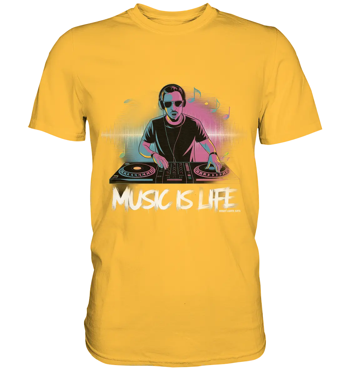 Music is Life - Lebende Energie der Musik - Premium Shirt Bright Lights Arts