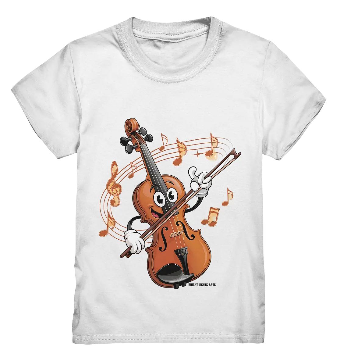 Musikalischer Spaß – Cartoon-Geige mit fröhlicher Ausstrahlung - Kids Premium Shirt Bright Lights Arts