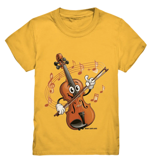 Musikalischer Spaß – Cartoon-Geige mit fröhlicher Ausstrahlung - Kids Premium Shirt Bright Lights Arts