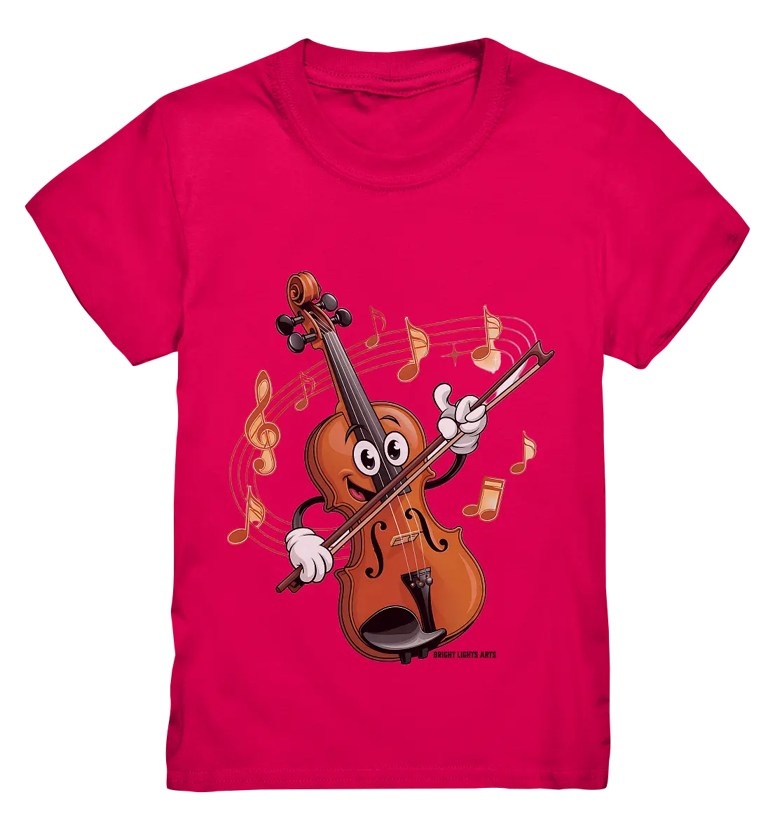 Musikalischer Spaß – Cartoon-Geige mit fröhlicher Ausstrahlung - Kids Premium Shirt Bright Lights Arts