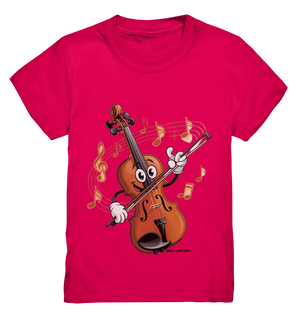 Musikalischer Spaß – Cartoon-Geige mit fröhlicher Ausstrahlung - Kids Premium Shirt Bright Lights Arts