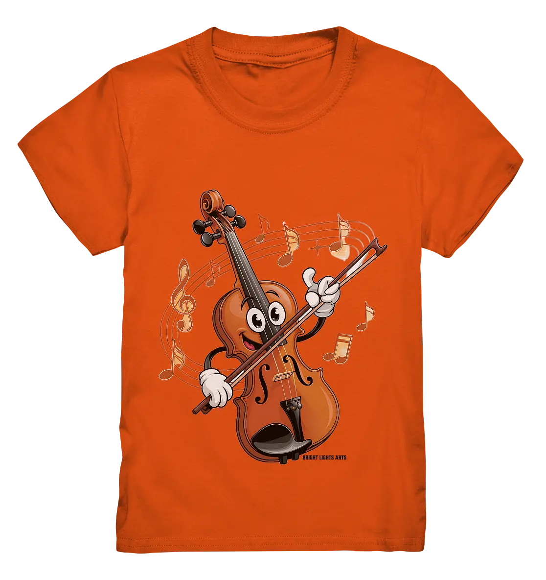 Musikalischer Spaß – Cartoon-Geige mit fröhlicher Ausstrahlung - Kids Premium Shirt Bright Lights Arts