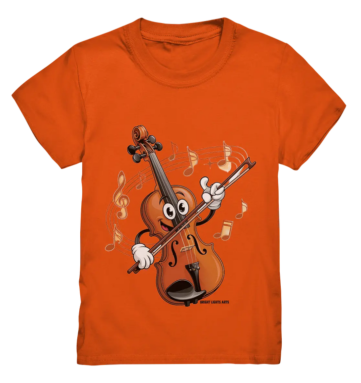 Musikalischer Spaß – Cartoon-Geige mit fröhlicher Ausstrahlung - Kids Premium Shirt Bright Lights Arts