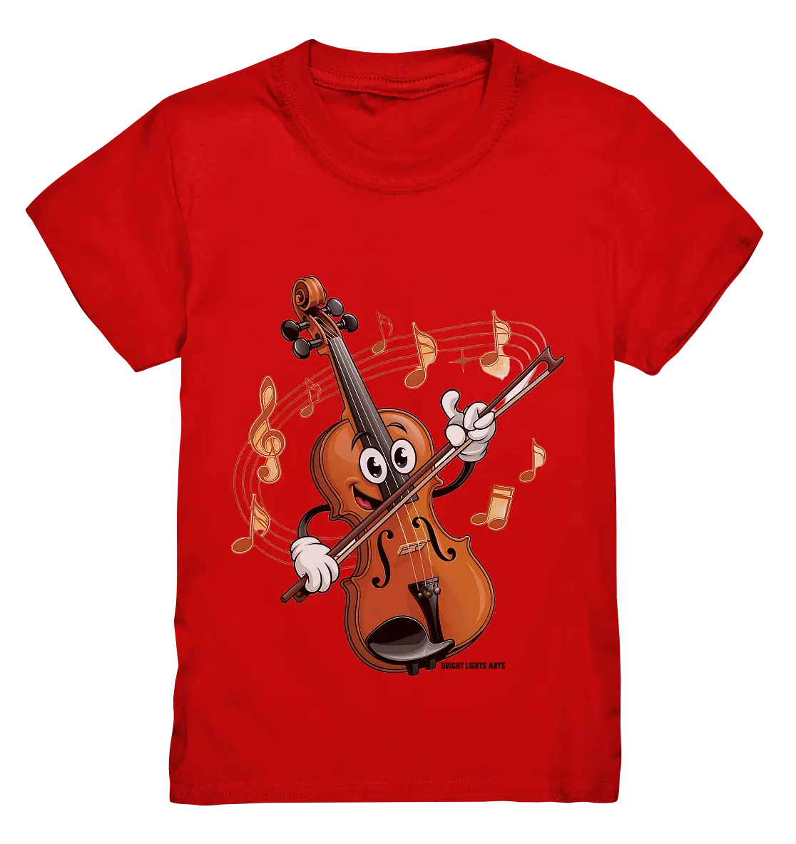 Musikalischer Spaß – Cartoon-Geige mit fröhlicher Ausstrahlung - Kids Premium Shirt Bright Lights Arts