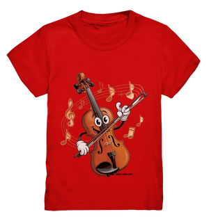 Musikalischer Spaß – Cartoon-Geige mit fröhlicher Ausstrahlung - Kids Premium Shirt Bright Lights Arts