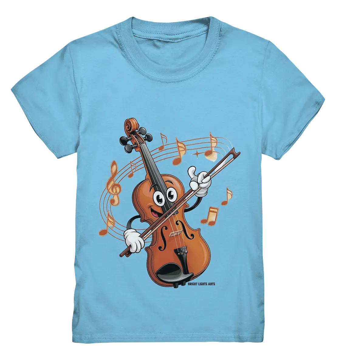 Musikalischer Spaß – Cartoon-Geige mit fröhlicher Ausstrahlung - Kids Premium Shirt Bright Lights Arts