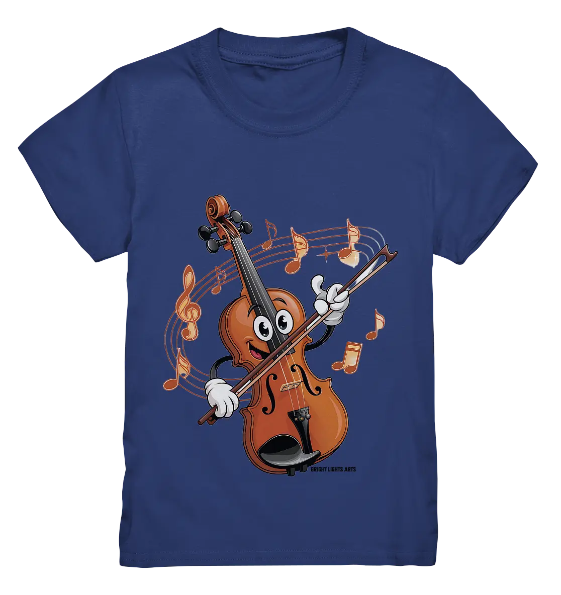 Musikalischer Spaß – Cartoon-Geige mit fröhlicher Ausstrahlung - Kids Premium Shirt Bright Lights Arts