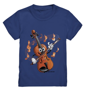 Musikalischer Spaß – Cartoon-Geige mit fröhlicher Ausstrahlung - Kids Premium Shirt Bright Lights Arts