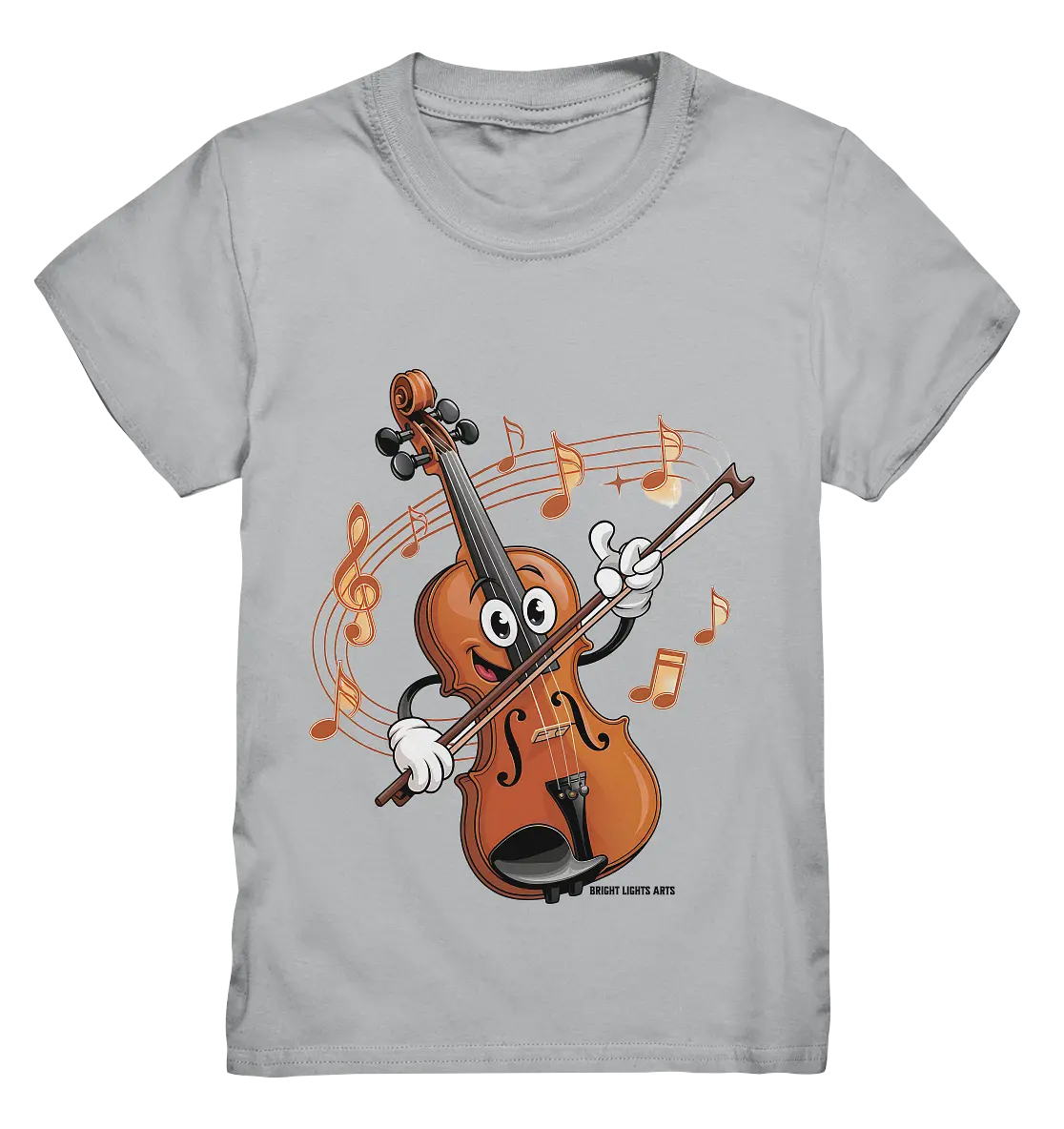 Musikalischer Spaß – Cartoon-Geige mit fröhlicher Ausstrahlung - Kids Premium Shirt Bright Lights Arts
