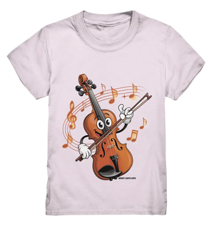 Musikalischer Spaß – Cartoon-Geige mit fröhlicher Ausstrahlung - Kids Premium Shirt Bright Lights Arts