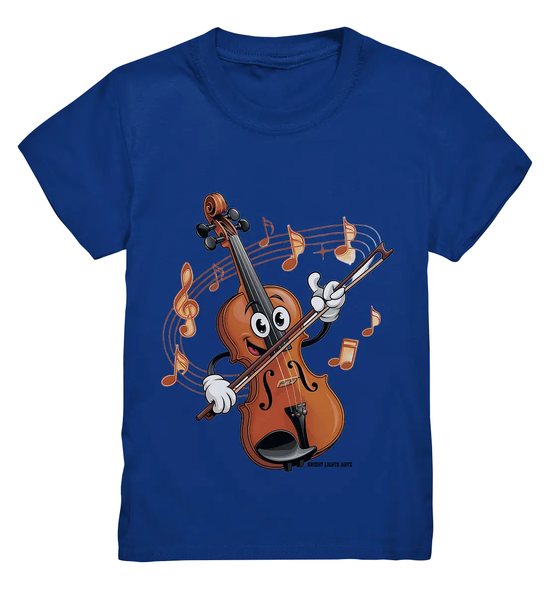 Musikalischer Spaß – Cartoon-Geige mit fröhlicher Ausstrahlung - Kids Premium Shirt Bright Lights Arts