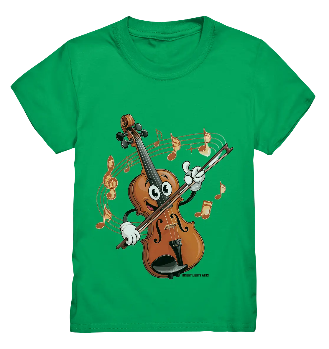 Musikalischer Spaß – Cartoon-Geige mit fröhlicher Ausstrahlung - Kids Premium Shirt Bright Lights Arts