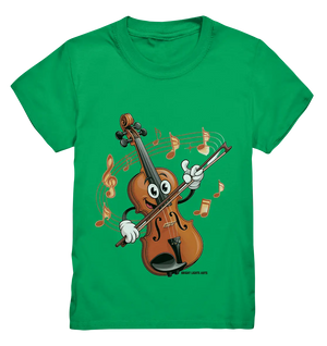 Musikalischer Spaß – Cartoon-Geige mit fröhlicher Ausstrahlung - Kids Premium Shirt Bright Lights Arts