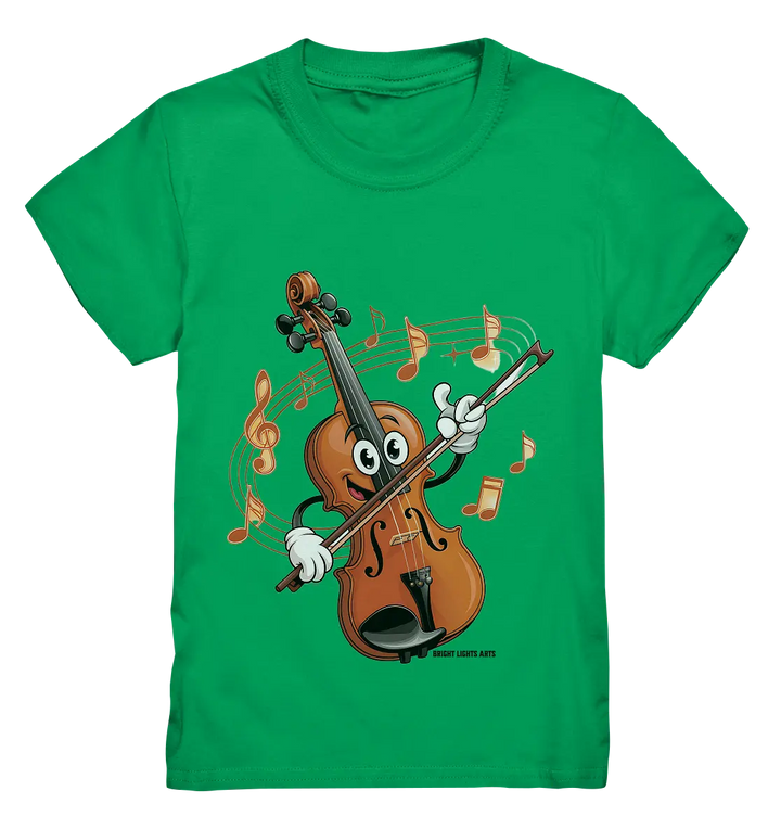 Musikalischer Spaß – Cartoon-Geige mit fröhlicher Ausstrahlung - Kids Premium Shirt Bright Lights Arts