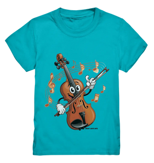 Musikalischer Spaß – Cartoon-Geige mit fröhlicher Ausstrahlung - Kids Premium Shirt Bright Lights Arts