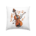 Musikalischer Spaß – Cartoon-Geige mit fröhlicher Ausstrahlung - Kissen 40x40cm Bright Lights Arts