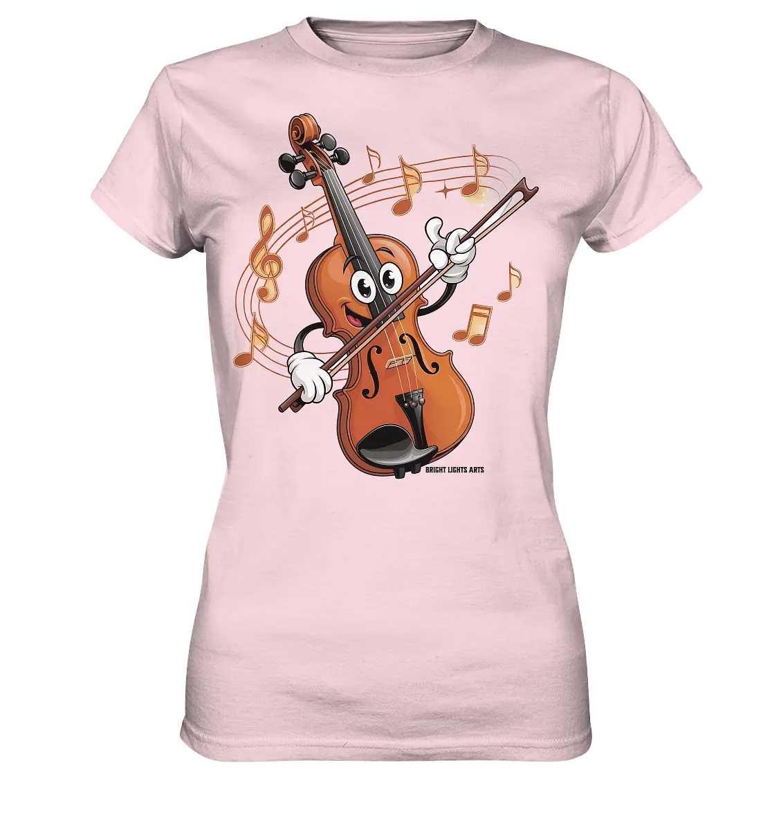 Musikalischer Spaß – Cartoon-Geige mit fröhlicher Ausstrahlung - Ladies Premium Shirt Bright Lights Arts