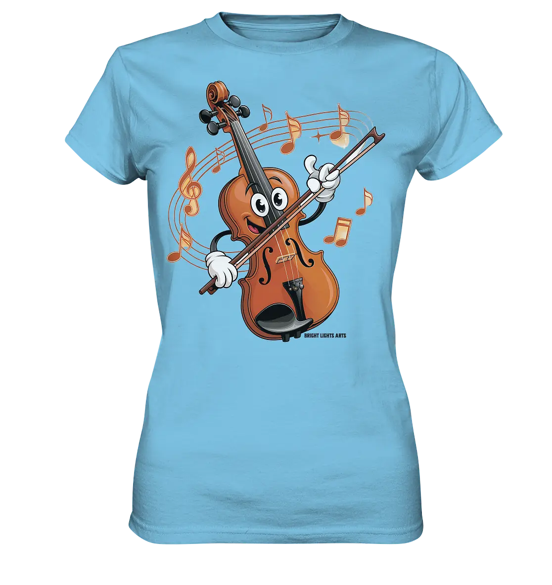 Musikalischer Spaß – Cartoon-Geige mit fröhlicher Ausstrahlung - Ladies Premium Shirt Bright Lights Arts