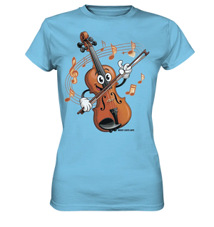 Musikalischer Spaß – Cartoon-Geige mit fröhlicher Ausstrahlung - Ladies Premium Shirt Bright Lights Arts