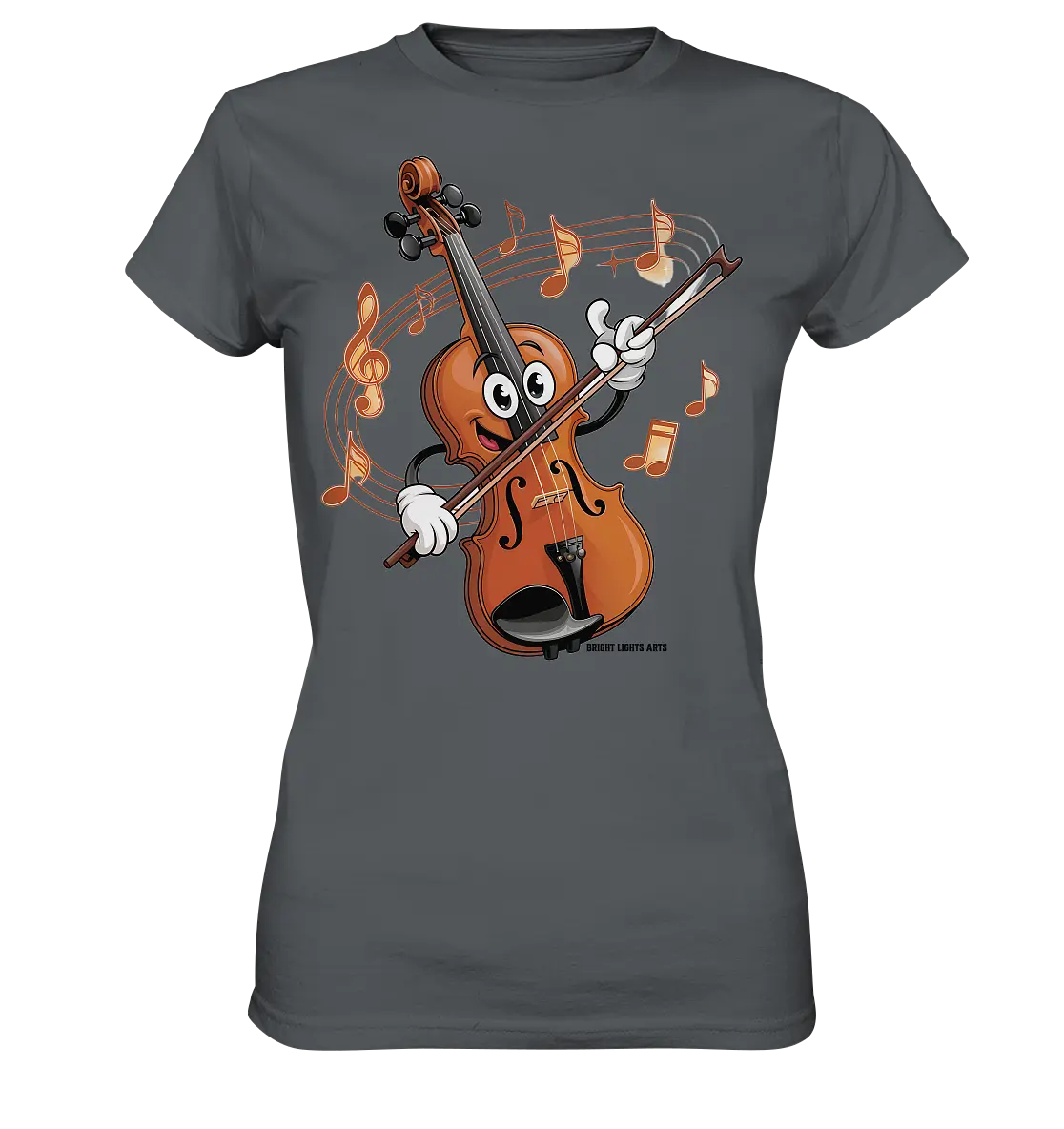 Musikalischer Spaß – Cartoon-Geige mit fröhlicher Ausstrahlung - Ladies Premium Shirt Bright Lights Arts