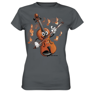 Musikalischer Spaß – Cartoon-Geige mit fröhlicher Ausstrahlung - Ladies Premium Shirt Bright Lights Arts