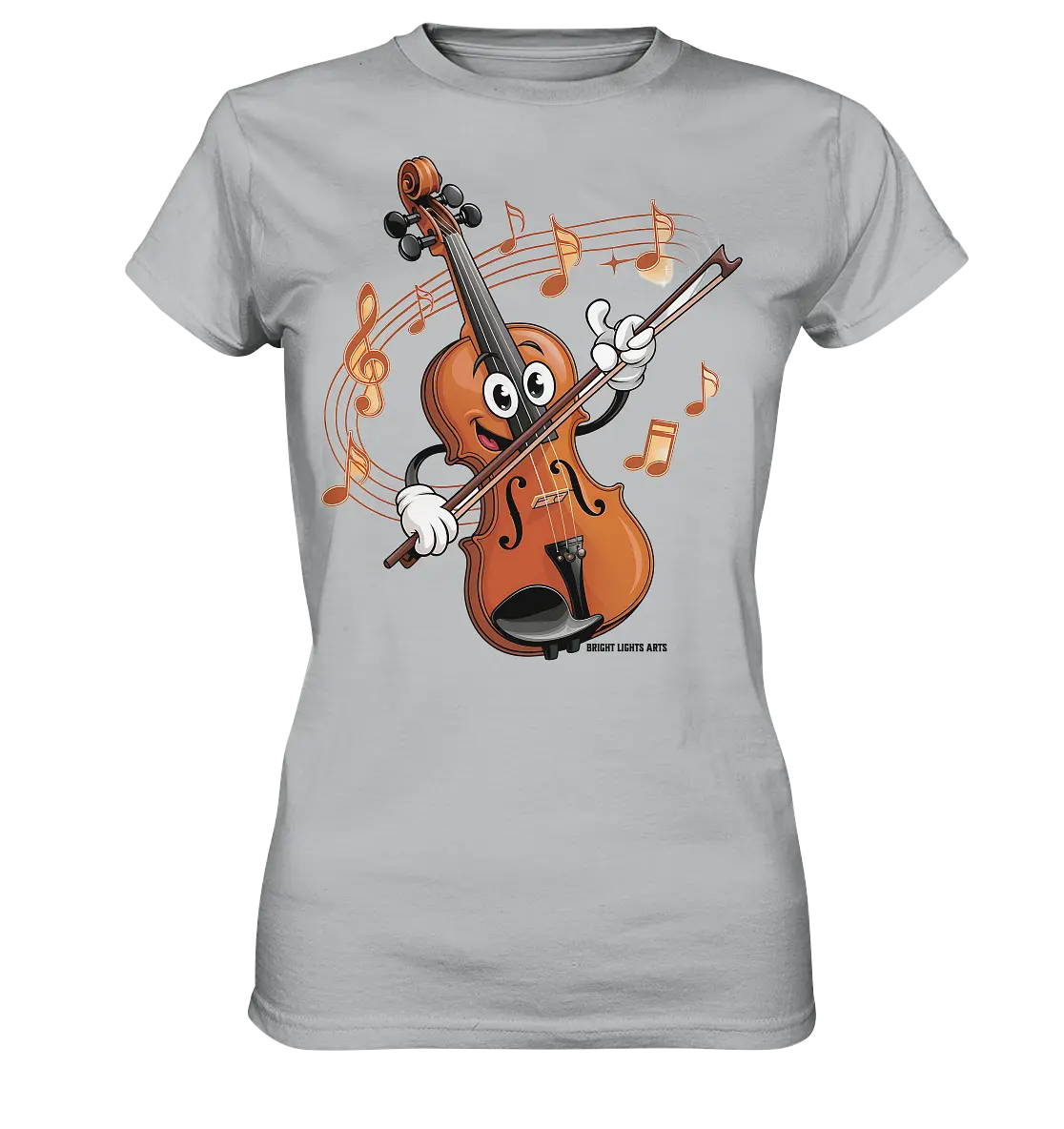 Musikalischer Spaß – Cartoon-Geige mit fröhlicher Ausstrahlung - Ladies Premium Shirt Bright Lights Arts