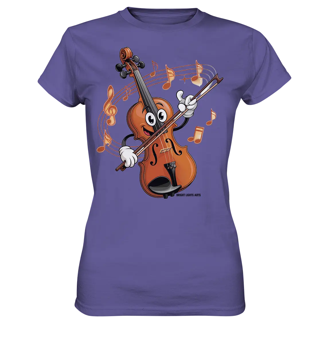 Musikalischer Spaß – Cartoon-Geige mit fröhlicher Ausstrahlung - Ladies Premium Shirt Bright Lights Arts