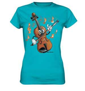 Musikalischer Spaß – Cartoon-Geige mit fröhlicher Ausstrahlung - Ladies Premium Shirt Bright Lights Arts