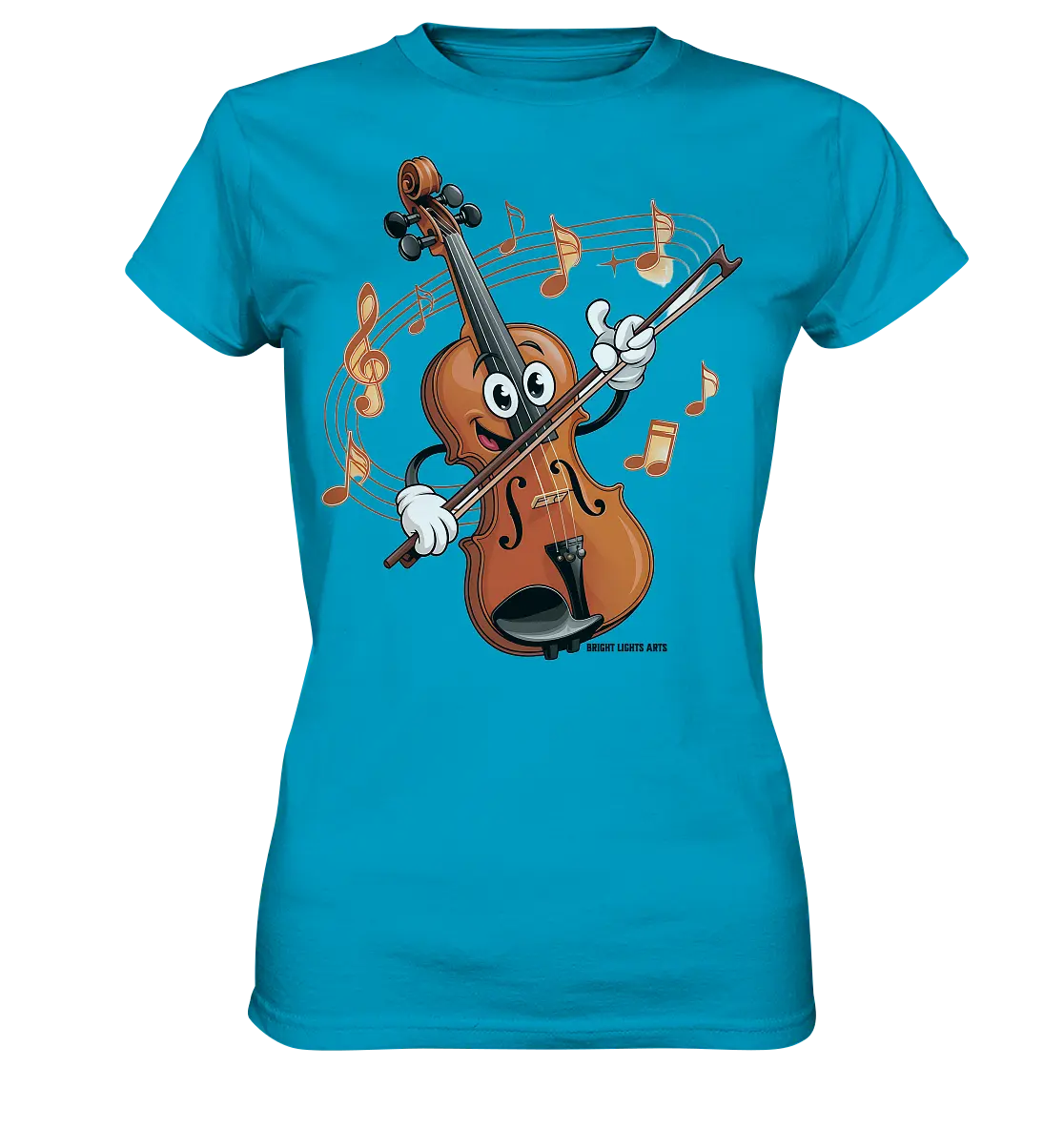 Musikalischer Spaß – Cartoon-Geige mit fröhlicher Ausstrahlung - Ladies Premium Shirt Bright Lights Arts