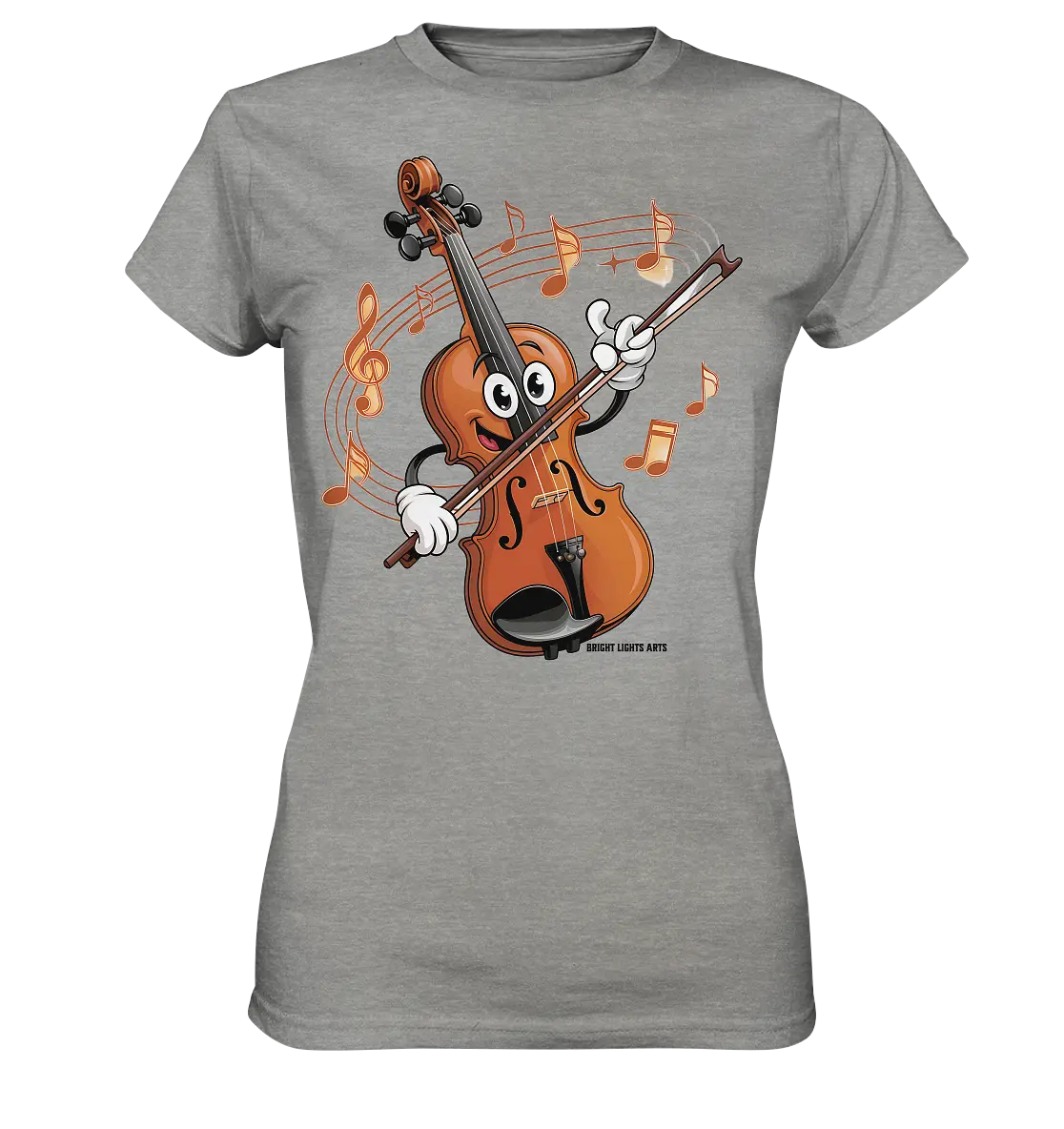 Musikalischer Spaß – Cartoon-Geige mit fröhlicher Ausstrahlung - Ladies Premium Shirt Bright Lights Arts