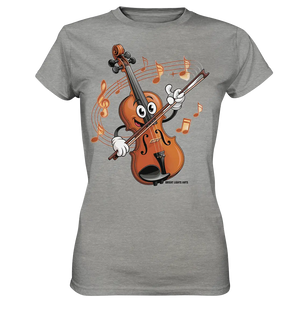 Musikalischer Spaß – Cartoon-Geige mit fröhlicher Ausstrahlung - Ladies Premium Shirt Bright Lights Arts