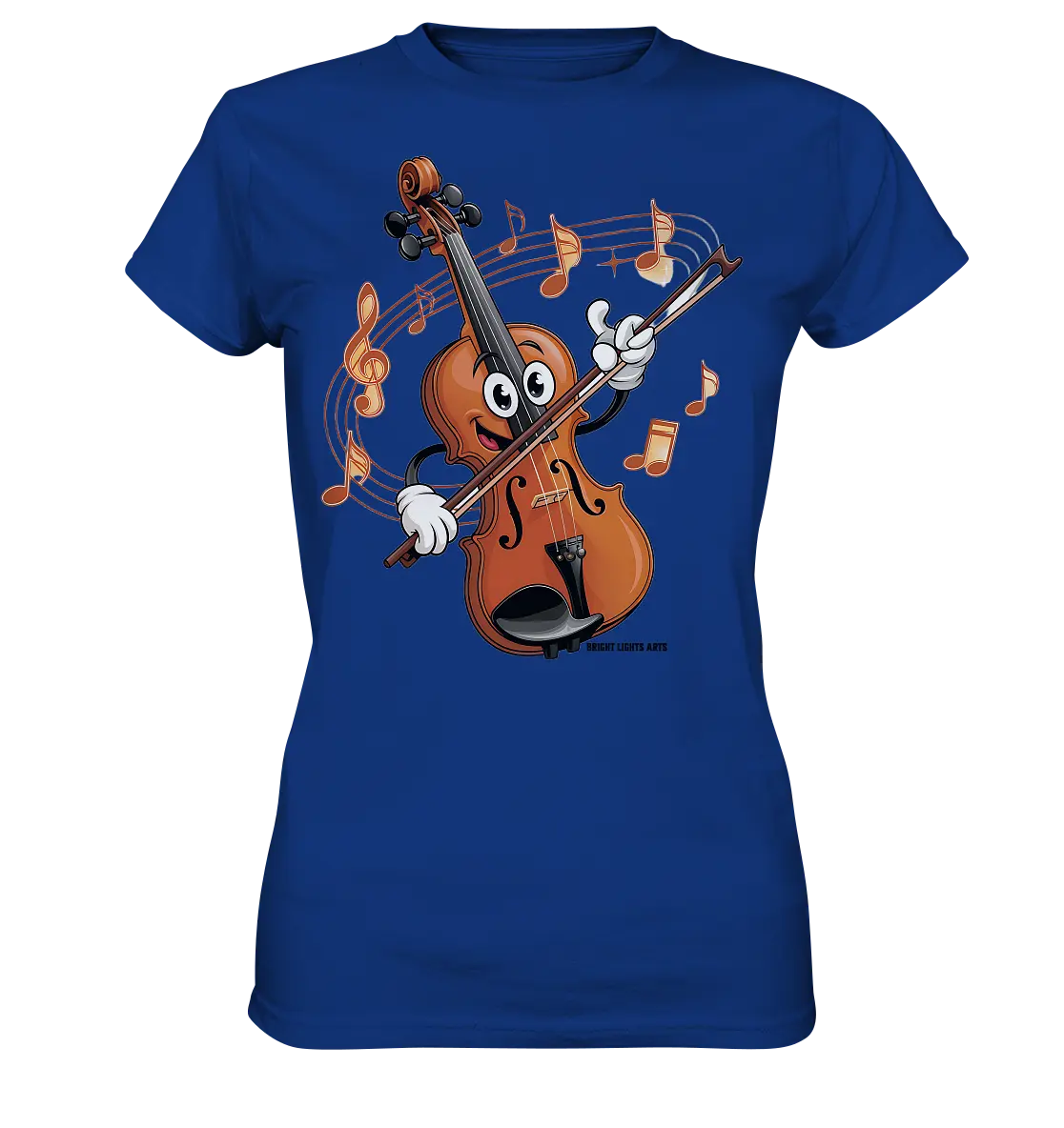 Musikalischer Spaß – Cartoon-Geige mit fröhlicher Ausstrahlung - Ladies Premium Shirt Bright Lights Arts