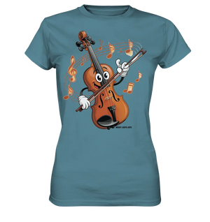 Musikalischer Spaß – Cartoon-Geige mit fröhlicher Ausstrahlung - Ladies Premium Shirt Bright Lights Arts