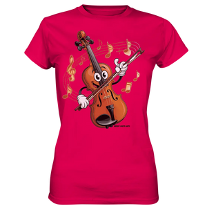 Musikalischer Spaß – Cartoon-Geige mit fröhlicher Ausstrahlung - Ladies Premium Shirt Bright Lights Arts