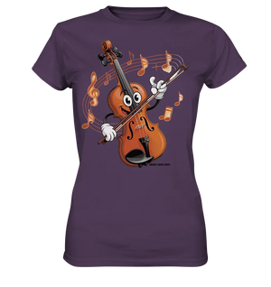 Musikalischer Spaß – Cartoon-Geige mit fröhlicher Ausstrahlung - Ladies Premium Shirt Bright Lights Arts